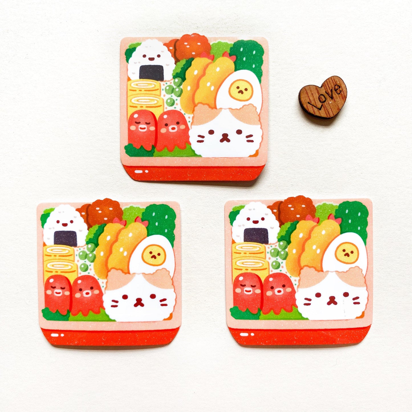 にゃんこランチボックス ホログラムシール