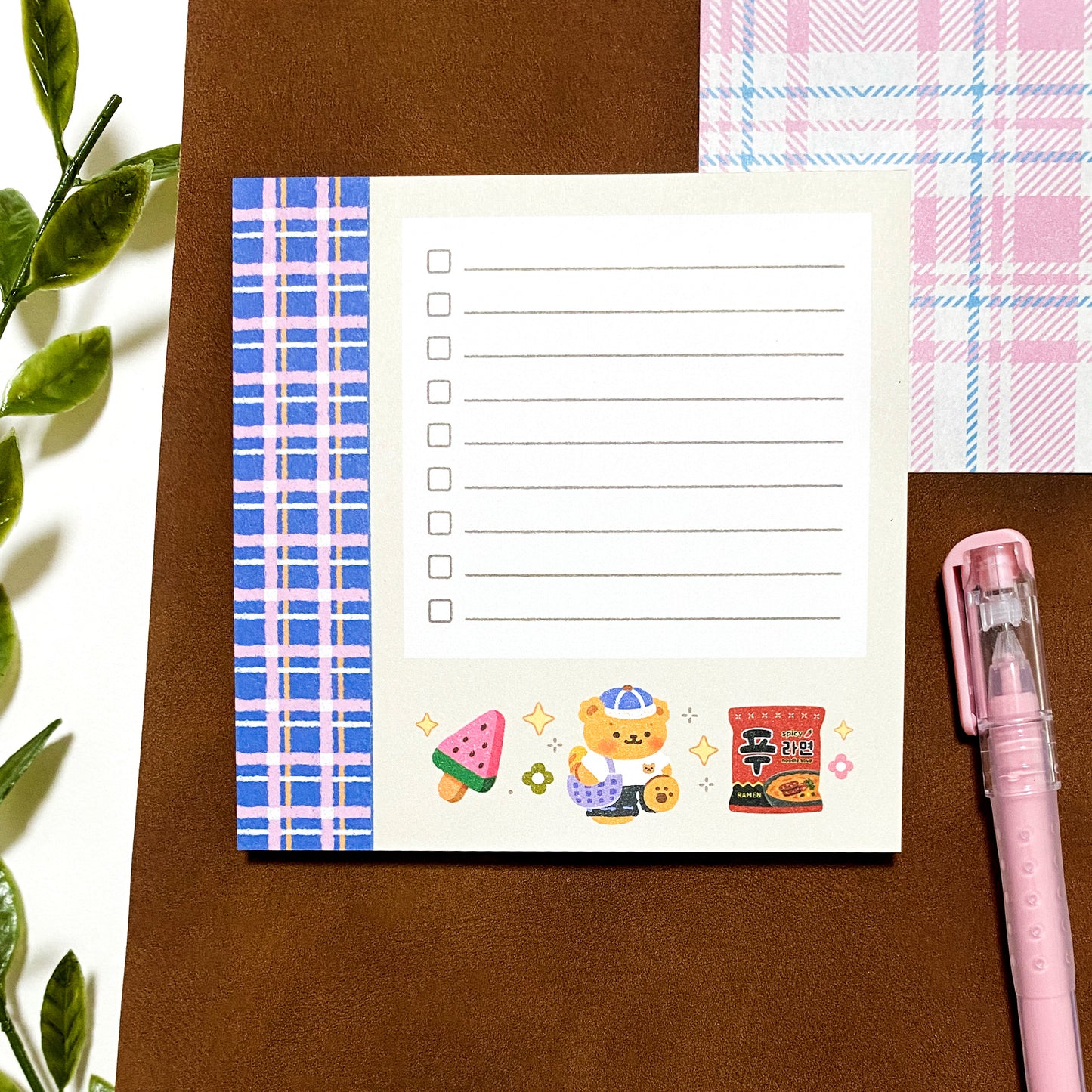 Bear's Checklist Memo Pad