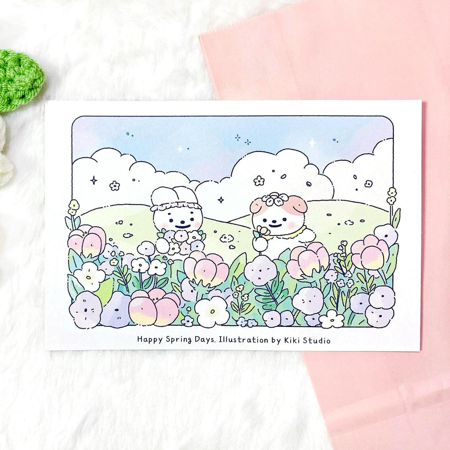 幸せな春の日ポストカード