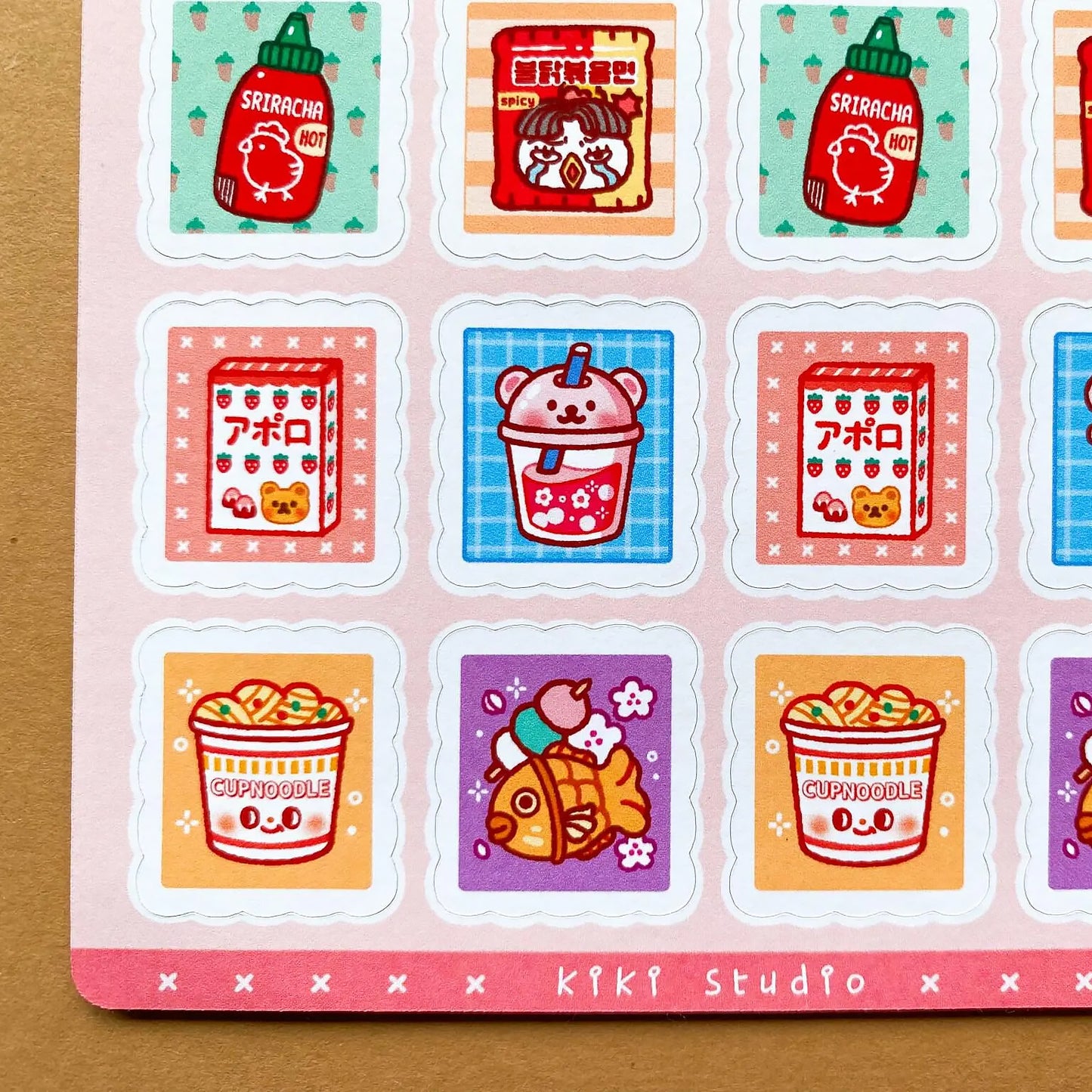 Asian Snack Stamps Sticker Sheet