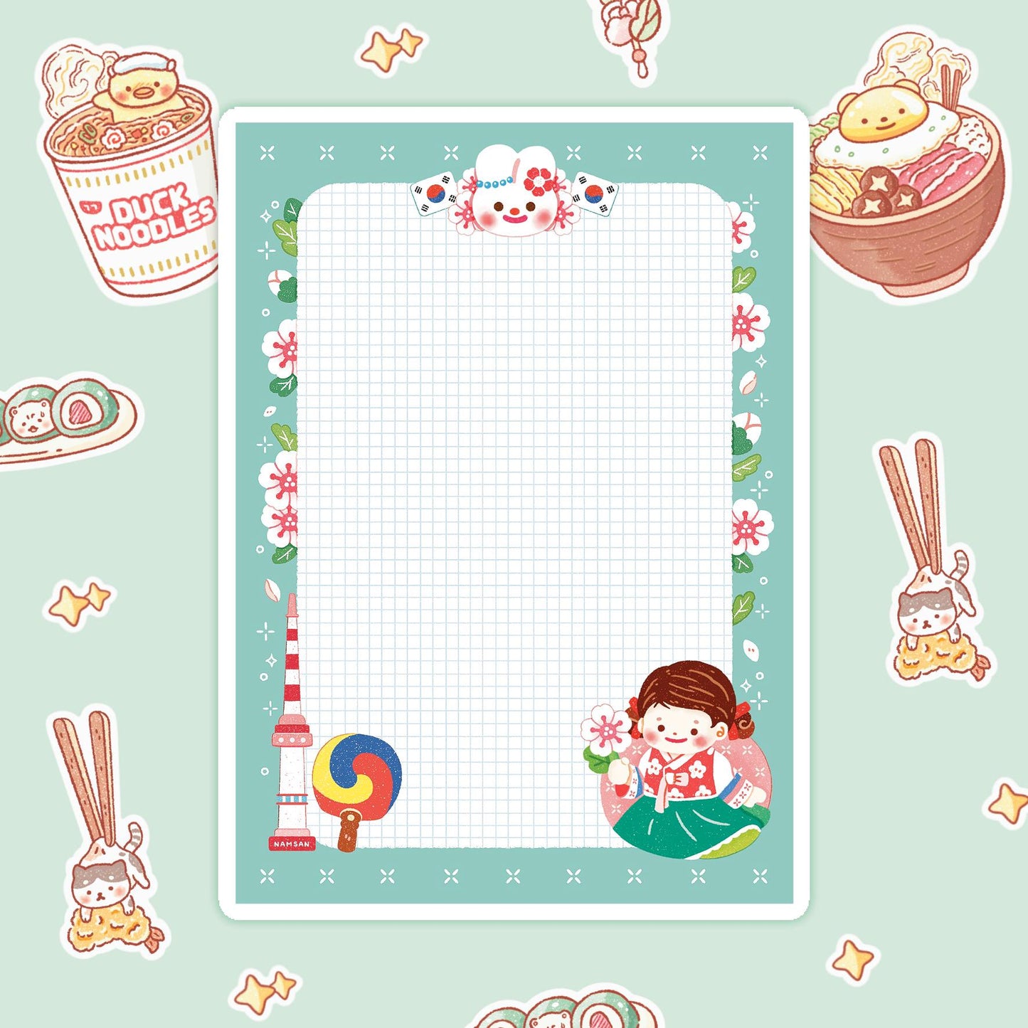 I Love Korea memo pad