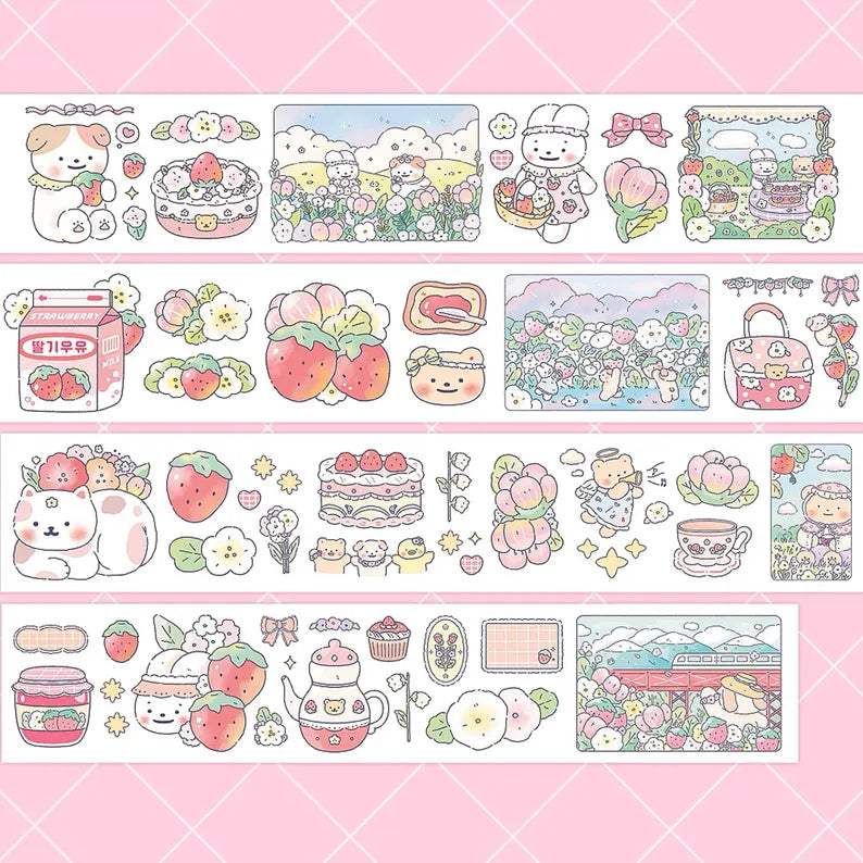Strawberry Milk Vibes Washi Tape