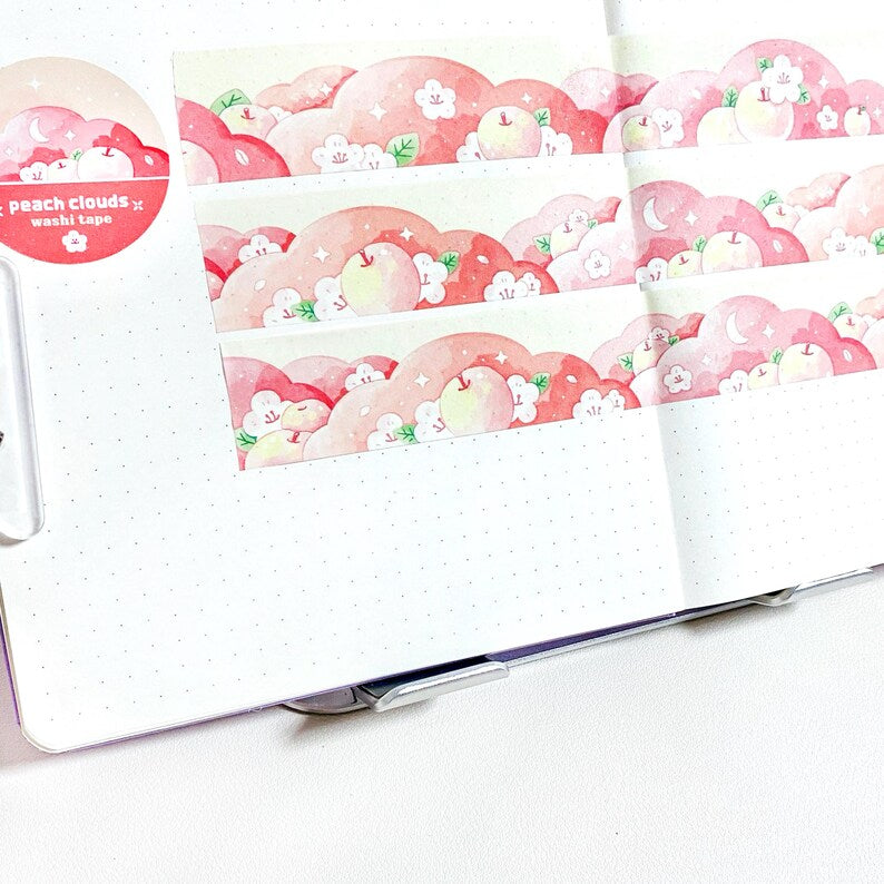 Peach Clouds Washi Tape