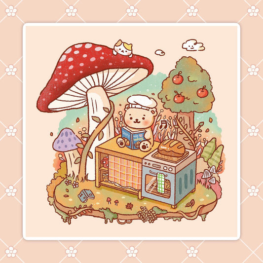 きのこの森ベーキングポストカード