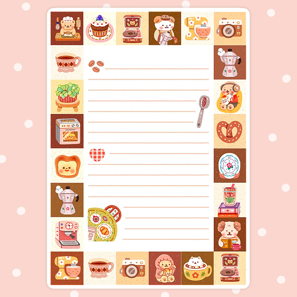 Cozy Cafe memo pad