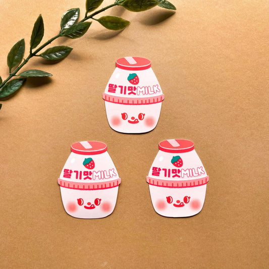 韓国いちごミルク ホログラムシール