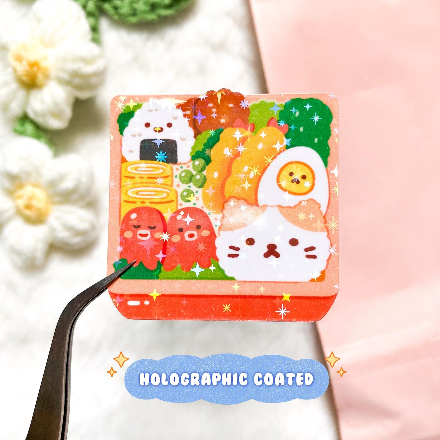 にゃんこランチボックス ホログラムシール