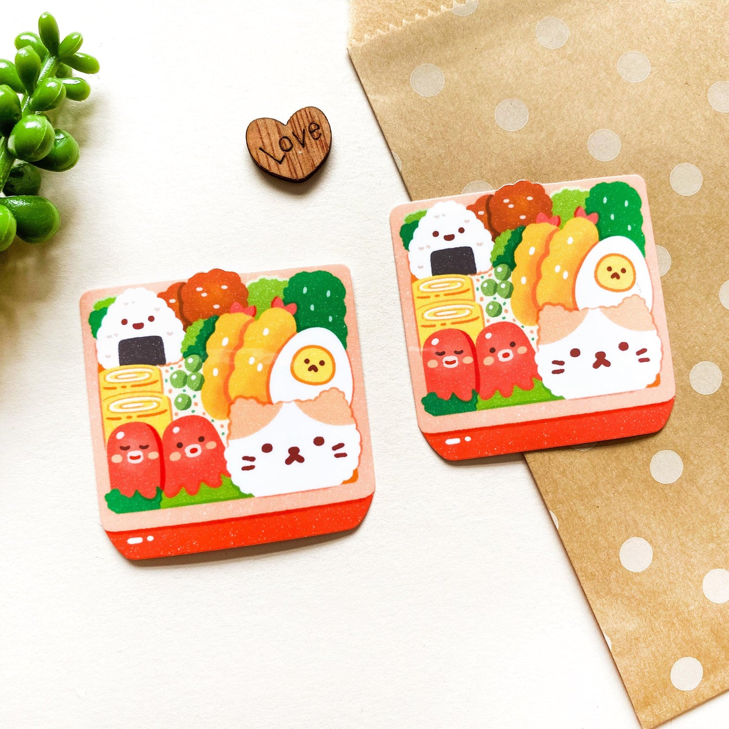 にゃんこランチボックス ホログラムシール