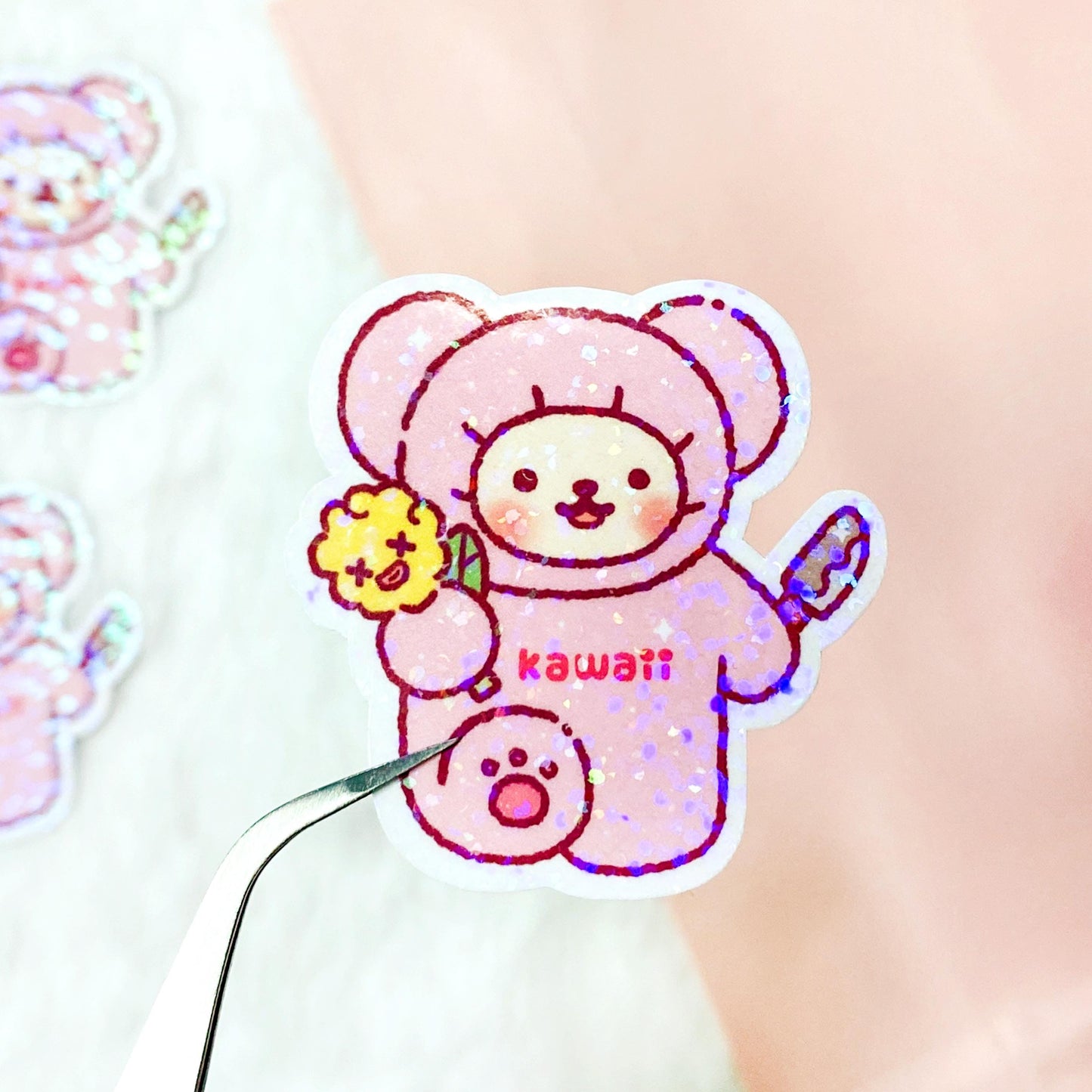 Kawaii Bear Vinyl Sticker