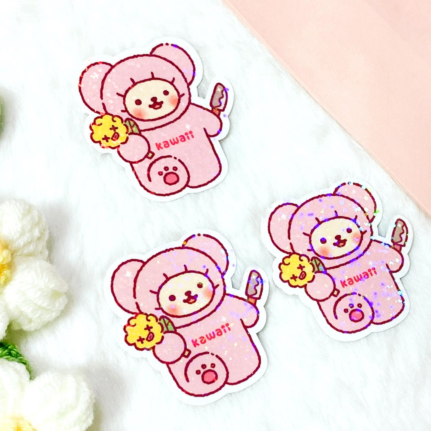 Kawaii Bear Vinyl Sticker