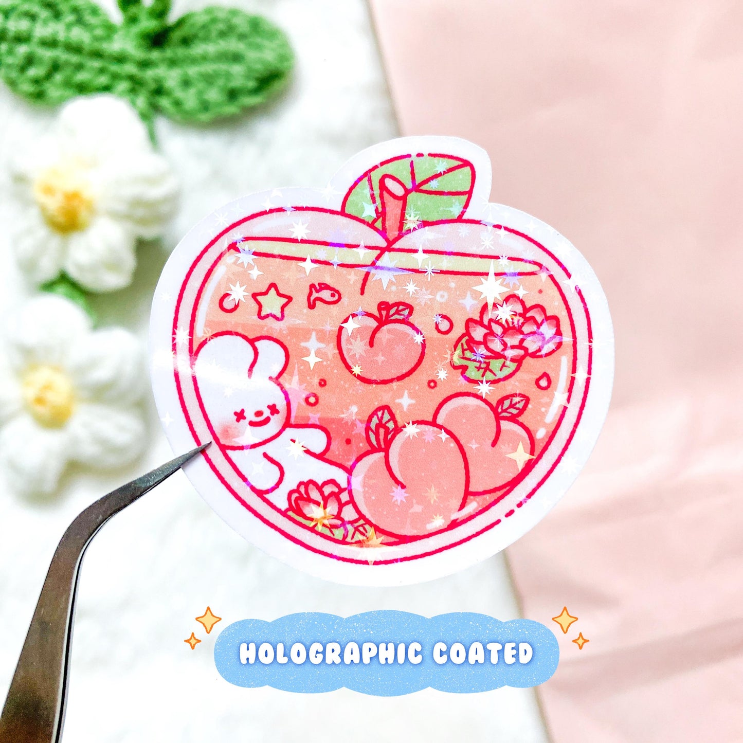 Peach Soda Vinyl Sticker