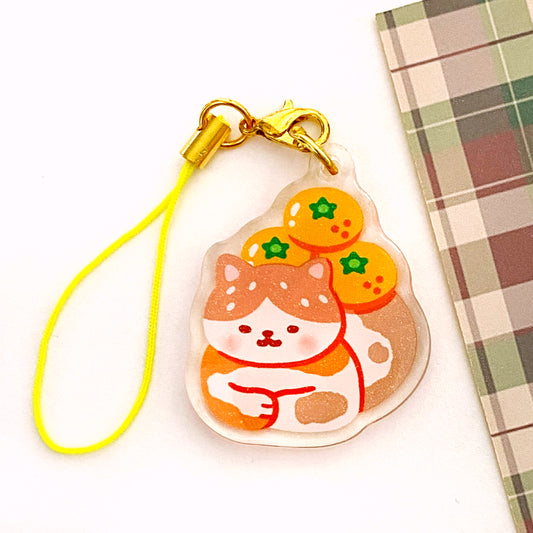 みかん猫ミニキーホルダー