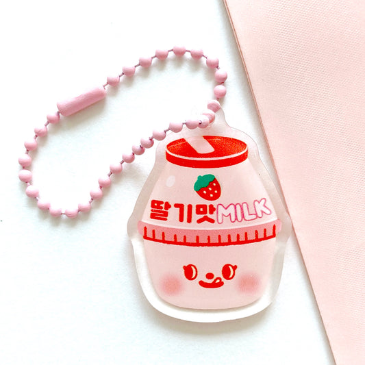 いちごミルクミニキーホルダー