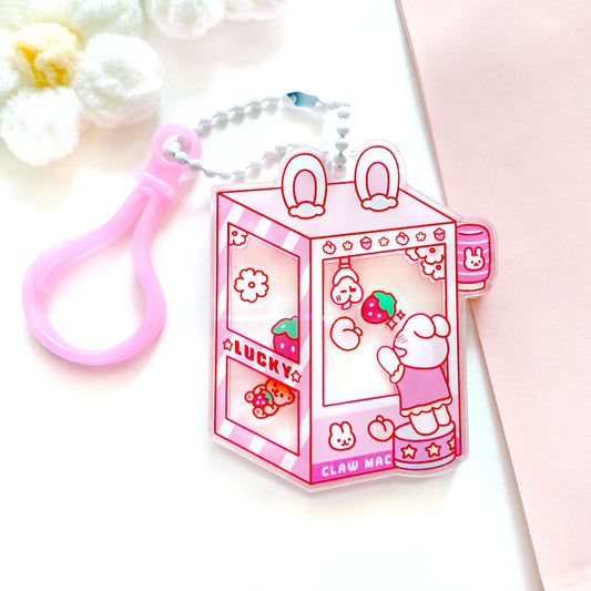 いちご＆桃ガチャマシンシェイカーキーホルダー