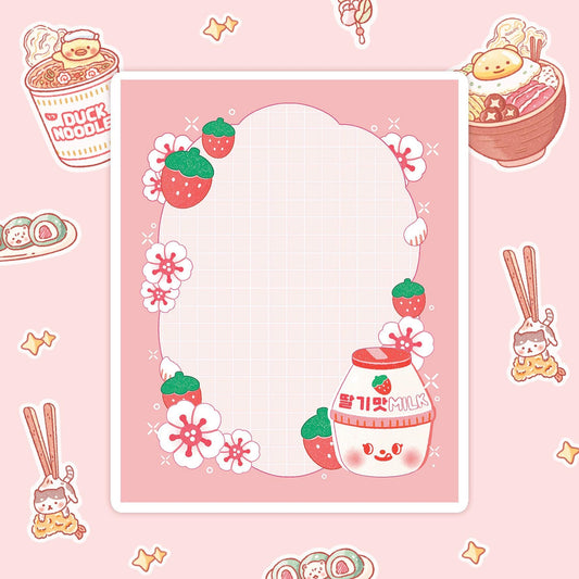 いちごミルク メモ帳