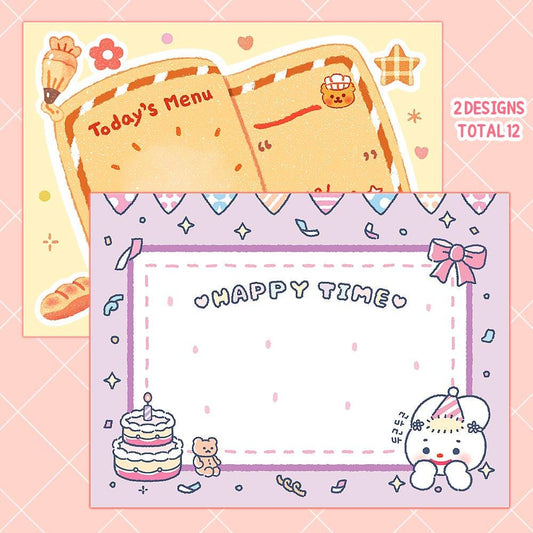 12枚のパーティー＆ベーキングテーマ背景シール