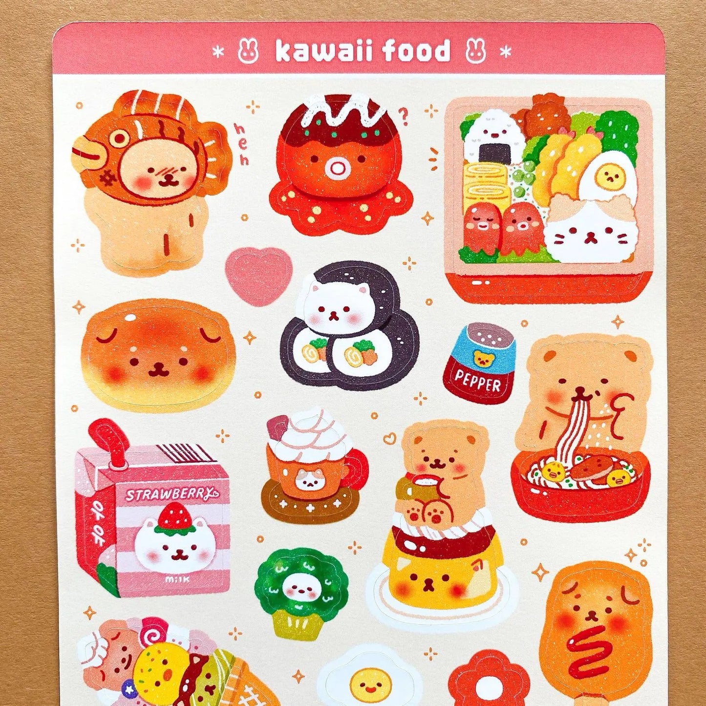 Kawaii Food Sticker Sheet
