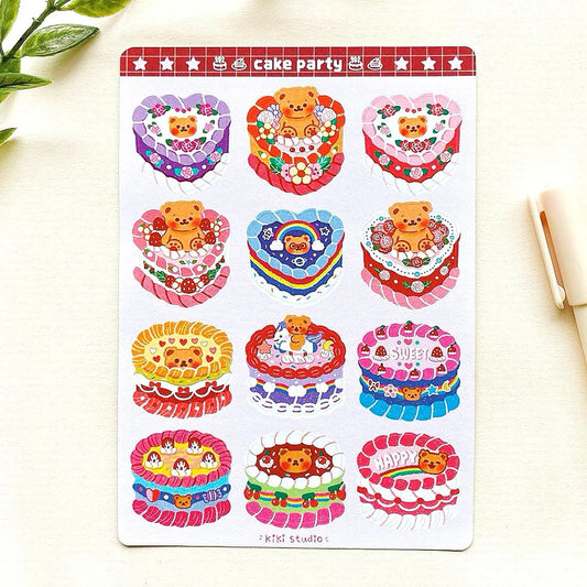 ケーキ パーティー シールシート