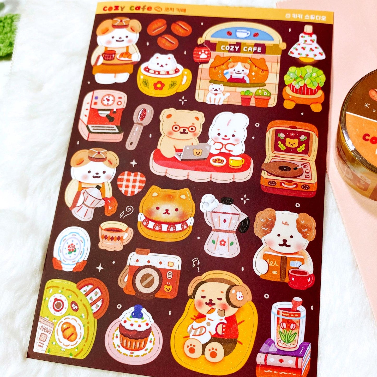 Cozy Cafe Sticker Sheet