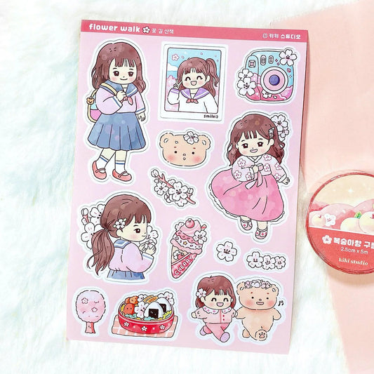 お花のお散歩 シールシート