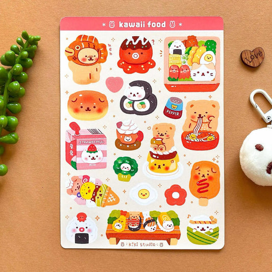 Kawaii Food Sticker Sheet