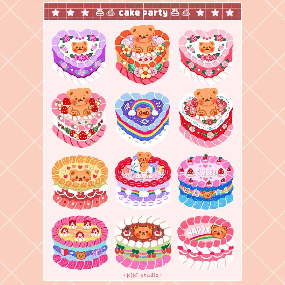 ケーキ パーティー シールシート
