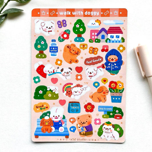 Walk With Doggy Sticker Sheet