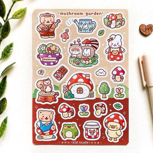 Mushroom Garden Sticker Sheet