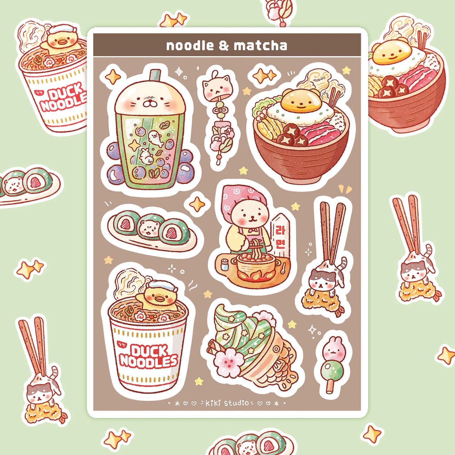 ヌードル＆抹茶 シールシート